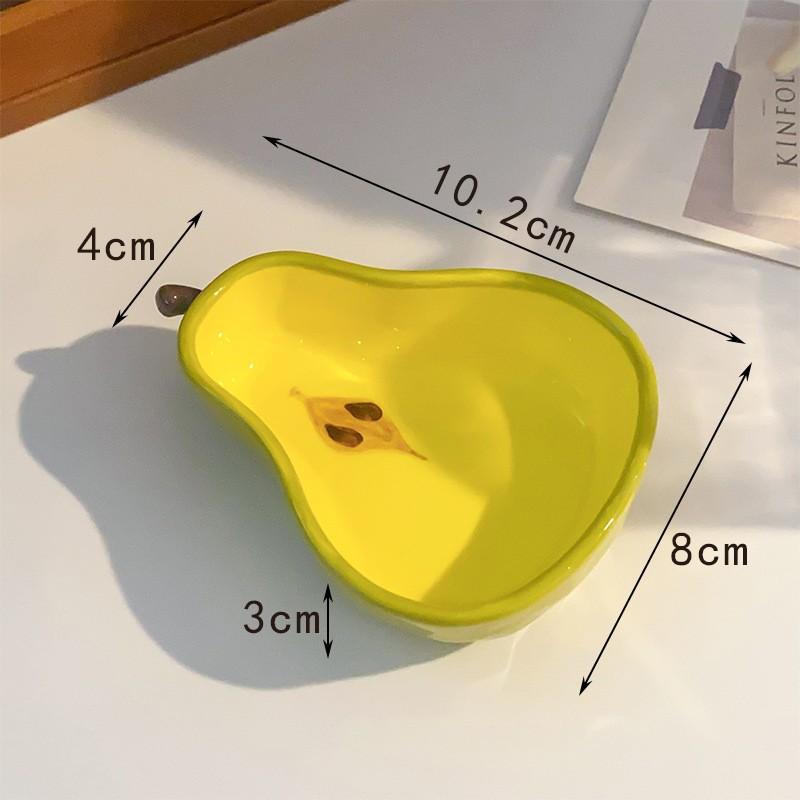5x12cm Creative Cute Fruit Ceramic Dish Saucer Seasoning Dinner Plate Kitchen Tableware for Snacks Sauces Household Supplies