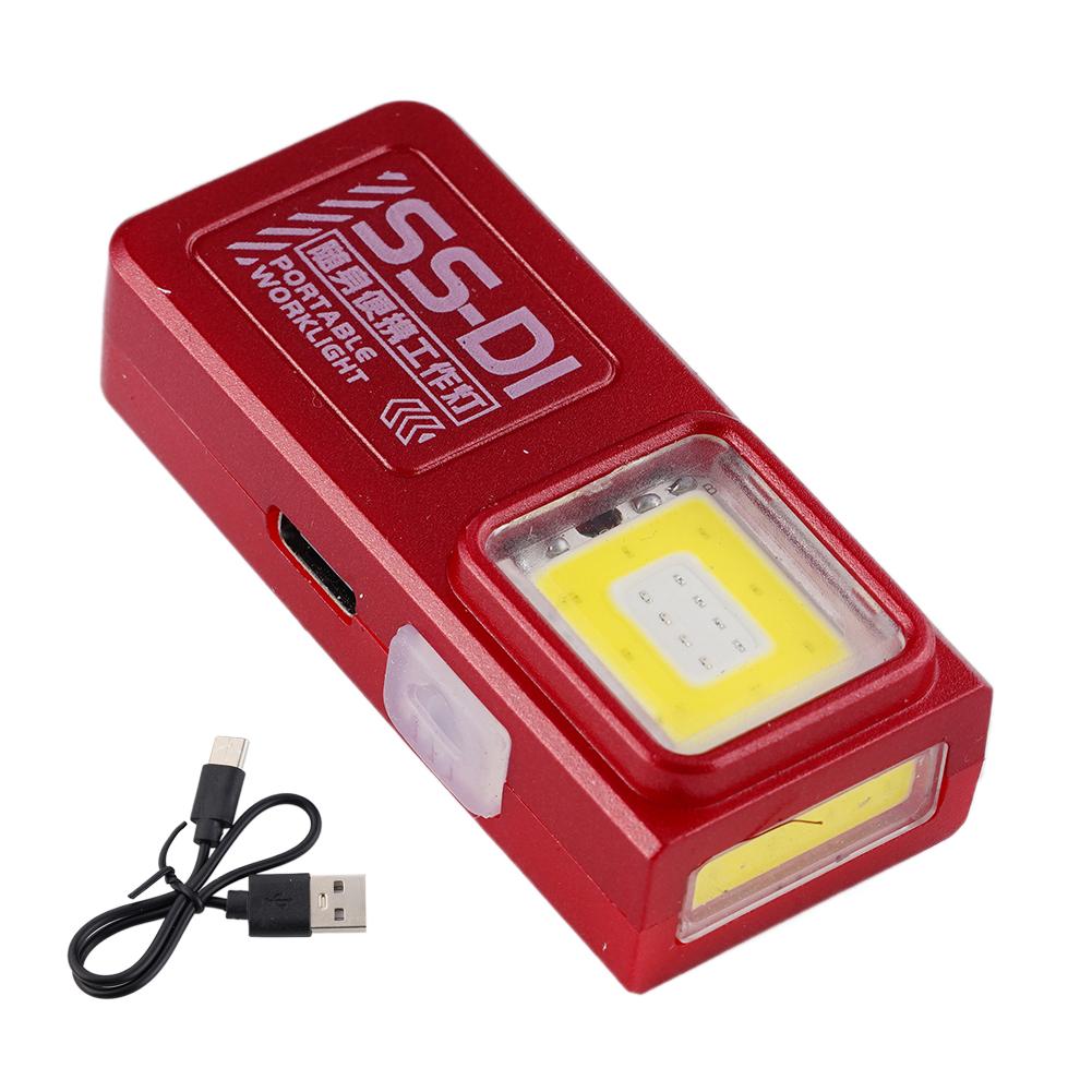 LED Keychain Flashlight USB-C Rechargeable 600Lm Portable Mini Torch Light Pocket Lantern Flood Work Light With Magnet