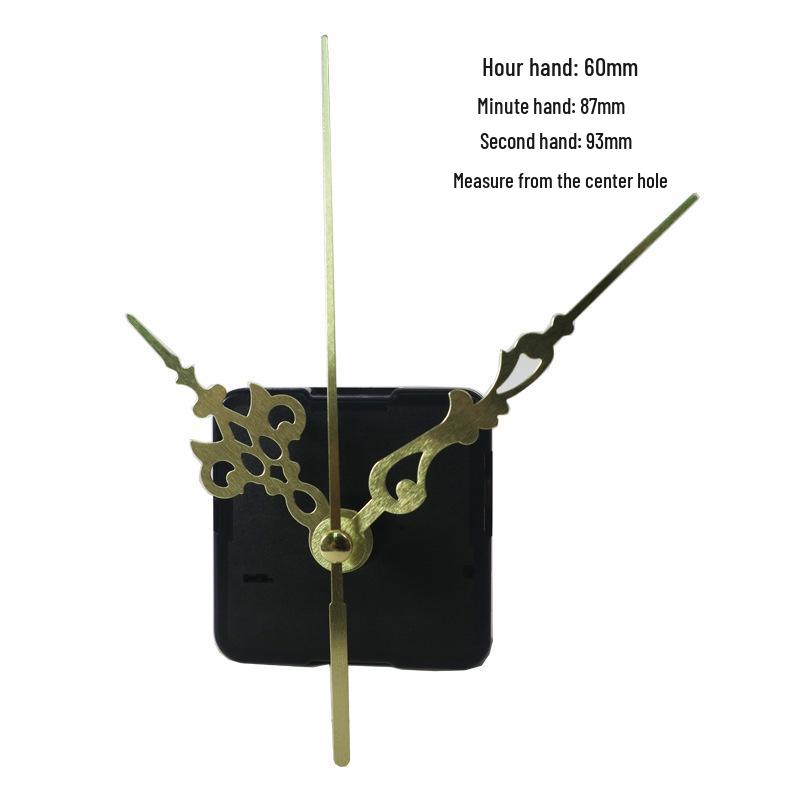 Silent Quartz Clock Movement with Cross-Stitch Metal Hands for Decorative Wall Clocks