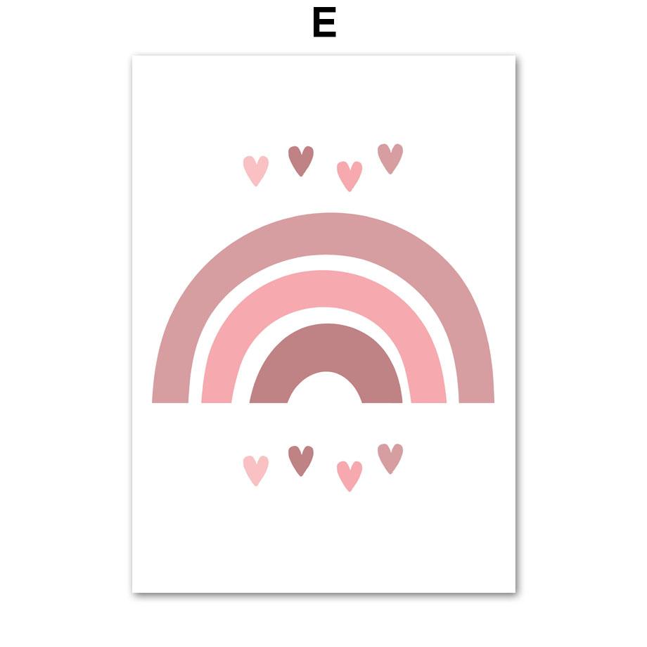 Pink Name Custom Ballerina Girl Sun Rainbow Butterfly Wall Art Canvas Painting Posters And Prints Pictures For Kids Room Decor