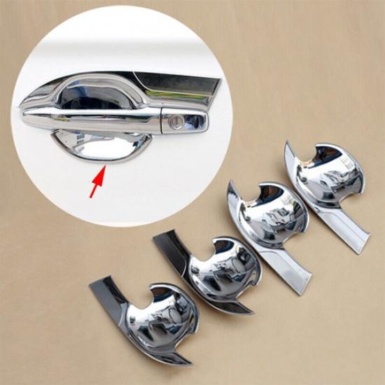 Chrome Interior Door Handle Bowl Cover Trim For Mitsubishi Outlander 2013-