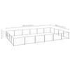 VidaXL Chenil Argenté 24 m² Acier