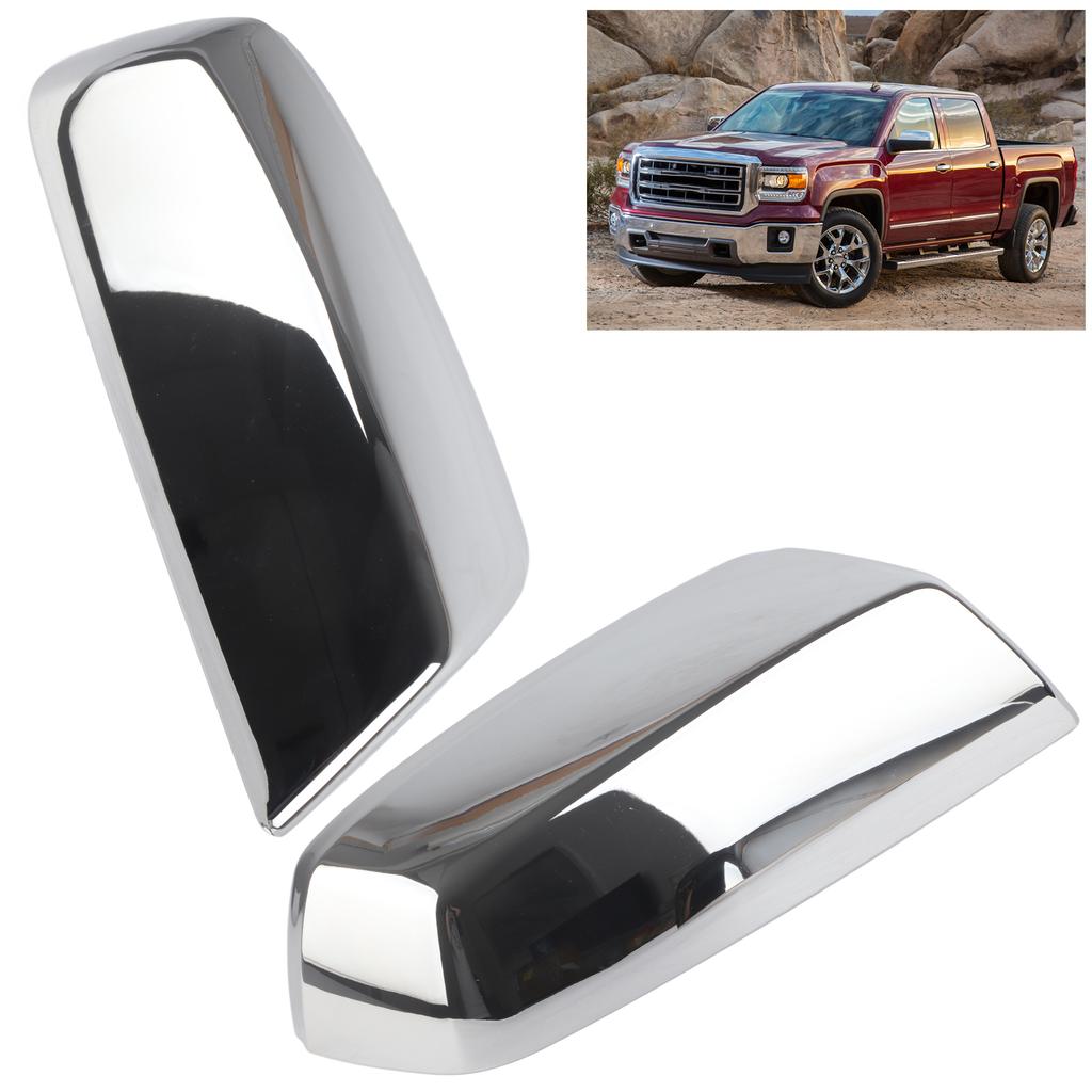 Car Door Rear View Mirror Cover ABS Chrome Housing Cap Replacement for Silverado MK3 2014‑2017 Door Rear View Mirror Cover