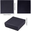 8pcs Kraft Paper Jewelry Boxes with Sponge Square Black 12x12x4.2cm