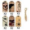 12pcs Vintage Halloween Packing Tags Single Side Pendant Tag Halloween Paper Hanging Tag  Holidays