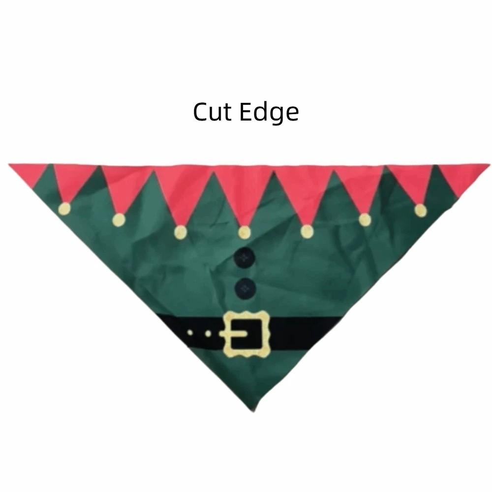 Red Green Santa Elf Triangle Bib Scarf Tie-on Pet Neck Scarf Small Medium Dogs