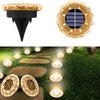 4 Pièces Lumières Solaires de Sol Éclairage Paysager pour Texture Diamant Encastrables Jardin Cour Chemin