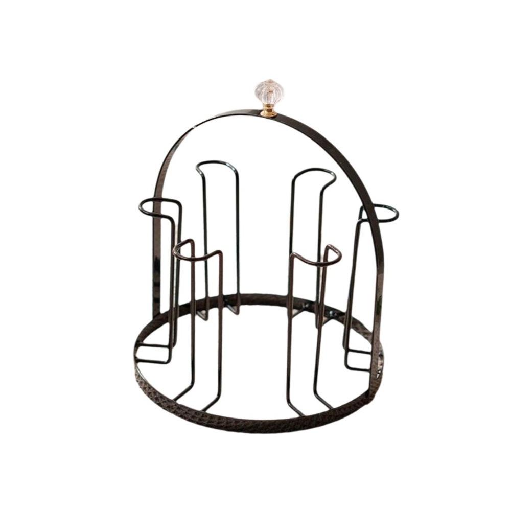 Iron Water Cup Drying Rack Gold/Black Glass Cup Drain Holder Durable Tea Cup Holder for Home