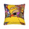 S-Simpsons Characters Group Portrait Pillow Cover Custom Cushion Cover Retro Trendy Pillow Case For Living Room Chair