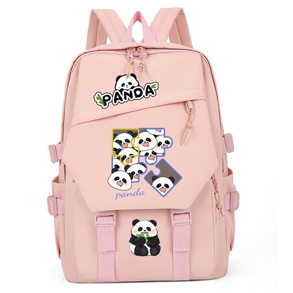 Panda Huahua Cartoon Printing Primary And Secondary School Students High Value Backpack Large Capacity Versatile School Bag