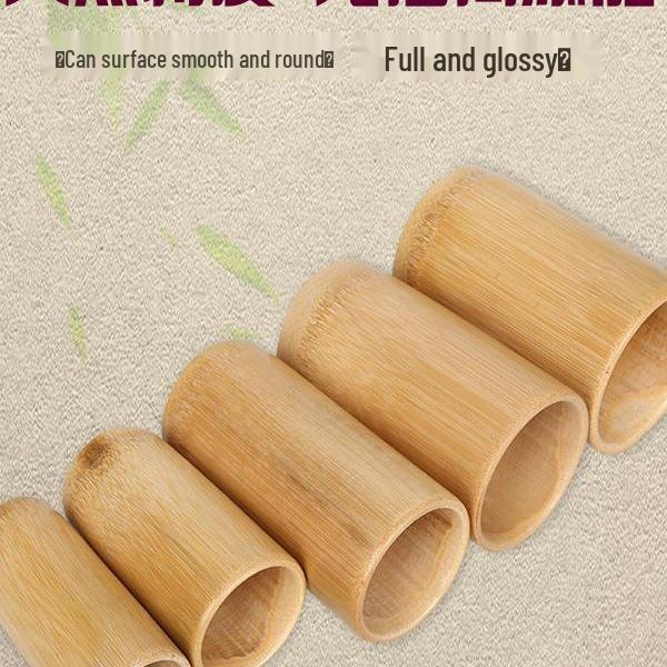 Extra Large Natural Bamboo Cupping Jar for Home Use - Suction Cup, Thickened Bamboo Tube, Wooden Design, Free Shipping