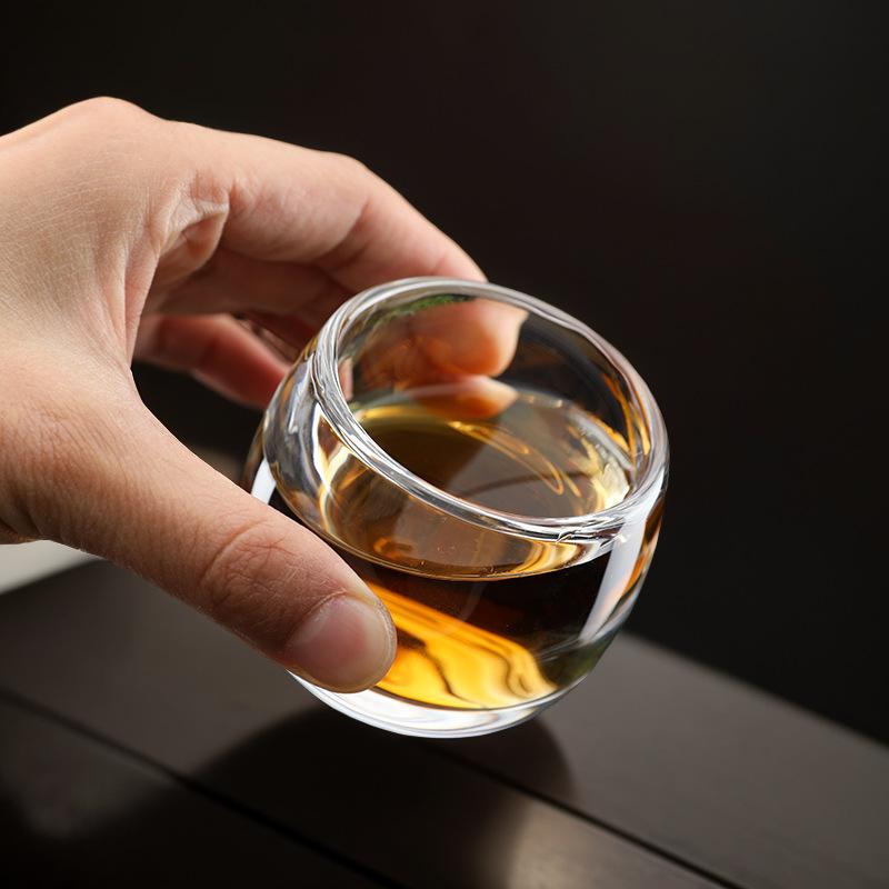 2pcs Set Drinkware Crystal Glass 80ml Master Cup Water Dispenser Kawaii Thickening Tea Cup Home Coffeeware Teaware Coffee Cups