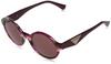 Emporio Armani Sunglasses EA4153 502169 Striped Violet Lens 51 Women's Pink/Dark