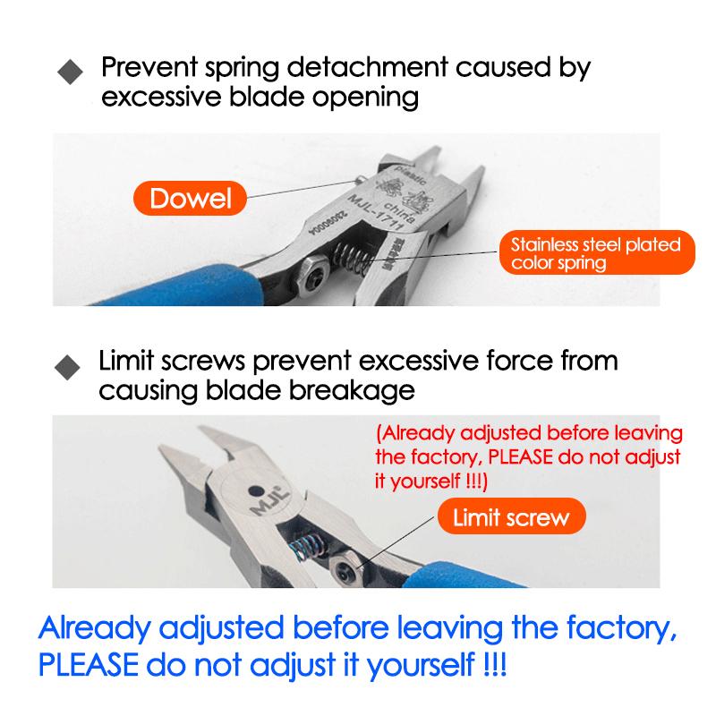 M-1711 Model Nippers CR-V Ultra-Thin Single-Edged Gundam Model Building Tools for Plastic Model Cutting and Building Repair/Fix