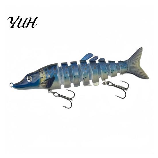 Professional Fishing Supplies 13CM/17G Multi-Jointed Lure, Realistic 8-Section Swimbait with Hooks, Lifelike Baits Bionic Hard Artificial Bait