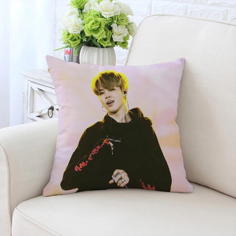 

Custom Pillowcase P-Park jimins Double-sided Printed Sofa Cushion Cover Office Chair Waist Cushion Headboard Cushion 40x40cm 12x12Inch