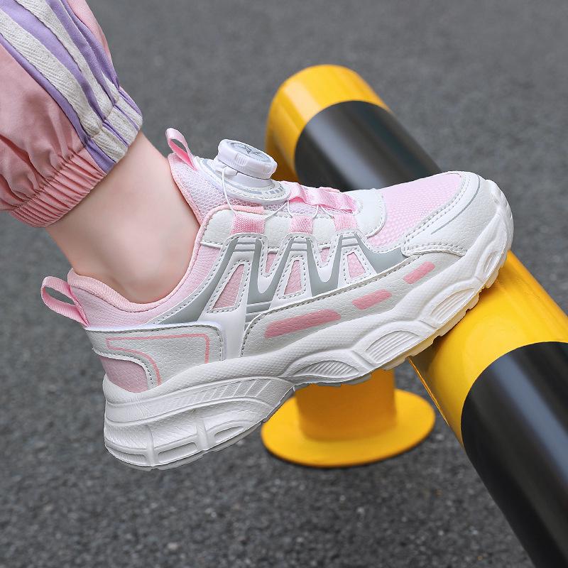 

Girls 2025 Winter Warm Leather Sports Running Shoes with Plush Lining 37