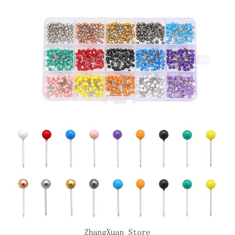 4mm Round Head Quilting Pins With Storage Case 200/500/900Pcs Colorful Sewing Positioning Pins For Dressmaking Quilting 3XUF