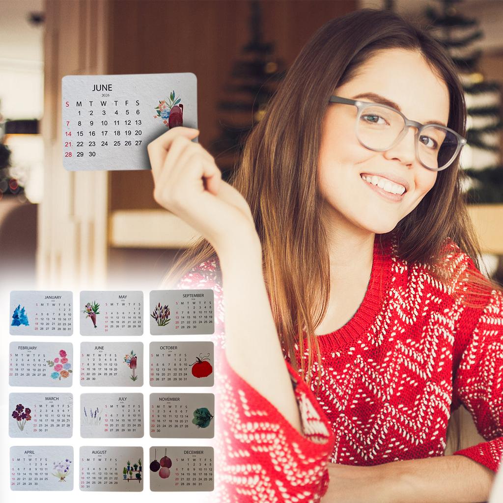 Calendar Wildflower Calendar Wildflower Seed Watercolor