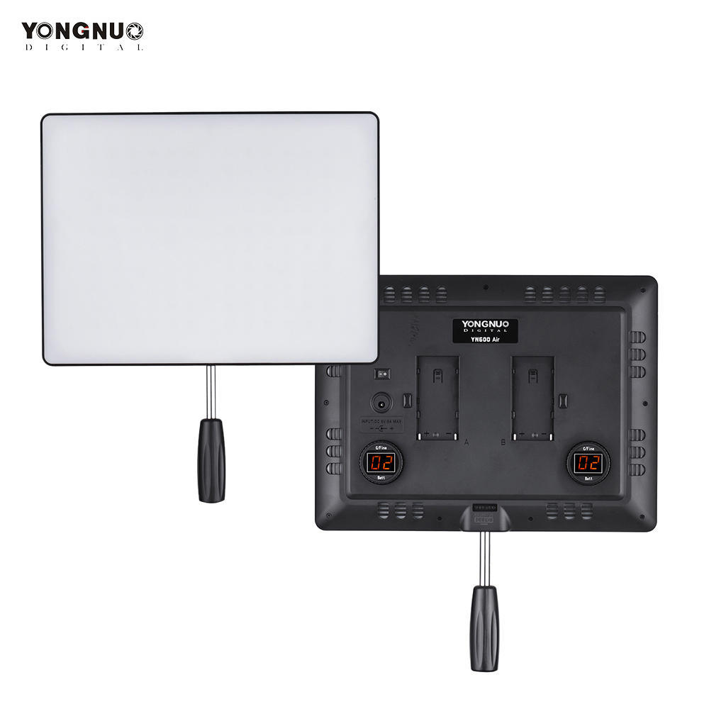 Luz de video LED YONGNUO YN600 Air de temperatura bicolor de 3200 K a 5500 K, luz para fotografía, delgada y liviana
