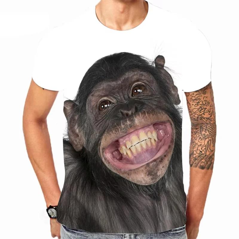 Summer Gorilla Monkey Graphic 3D Print Men T-Shirts Women T Shirt Short Sleeve Oversized Tee Top Women T-Shirt T-Shirt Y2k