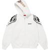 Supreme Wings Zip Up Hooded Sweatshirt White