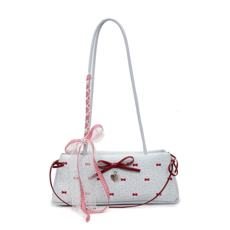Butterfly Knot Dot Fashion Tote Bag In Spongy Material For Urban Wear