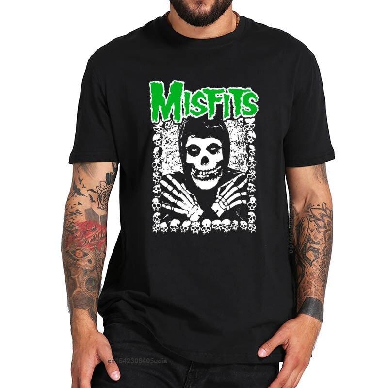 The Misfits I Want Your Skulls T Shirt Punk Rock Band T Shirt Cotton High Quality Basic Crew Neck Tee Tops