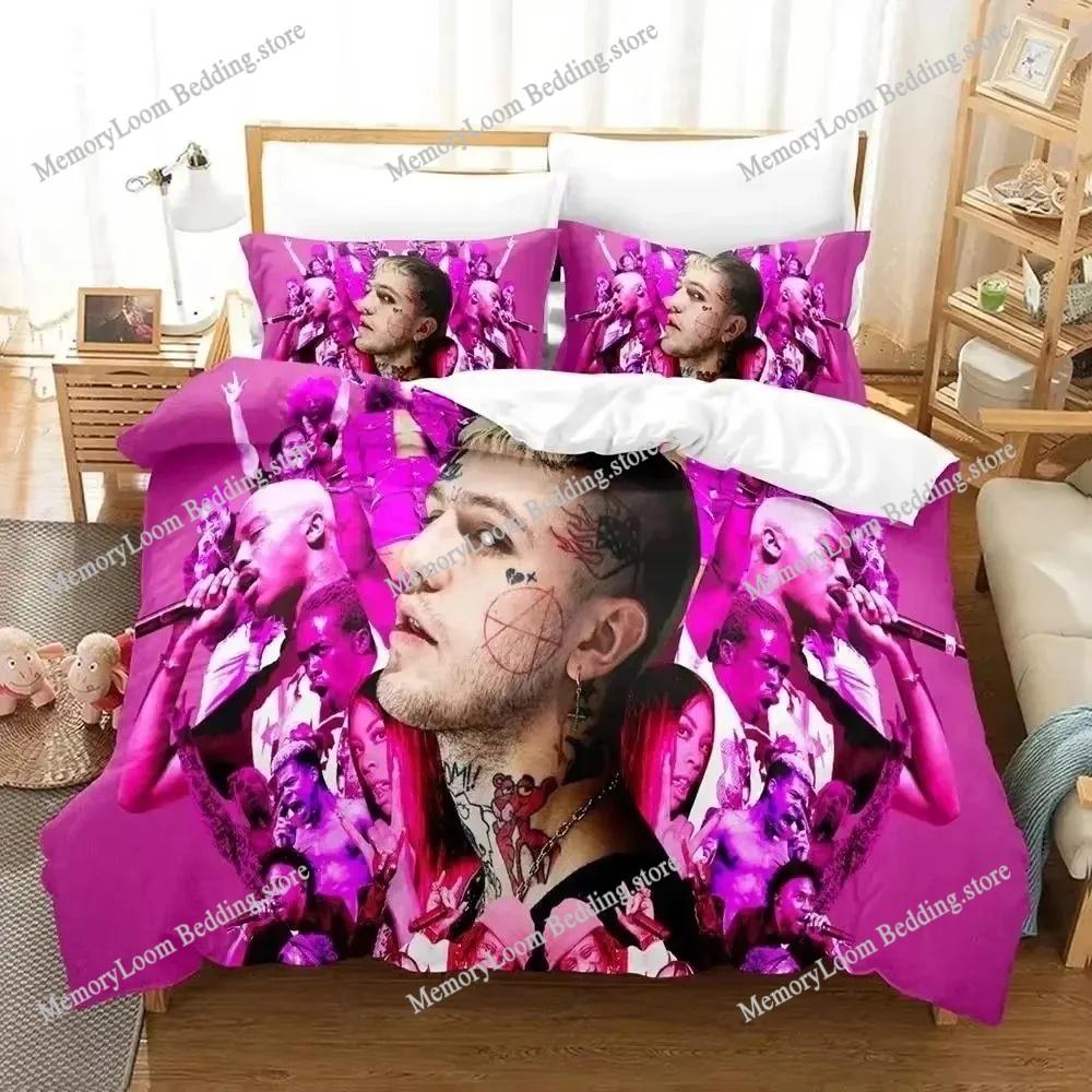 3D Print Duvet Cover Cute Rapper Lil Peep Pattern Quilt Covers for Children Single-Twin-Queen-King Bedding Soft Set Home Textile