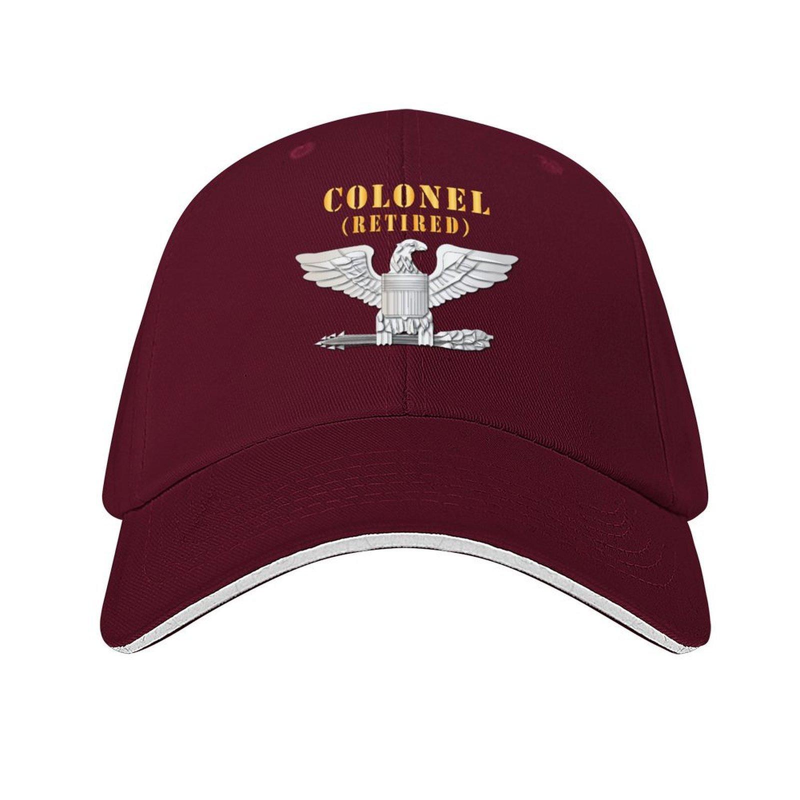 

Colonel Retired X Hat Baseball Cap Unisexs big size hat Trucker Cap Ball Cap Golf Hat Unisex Women Beach Fashion Unisexs