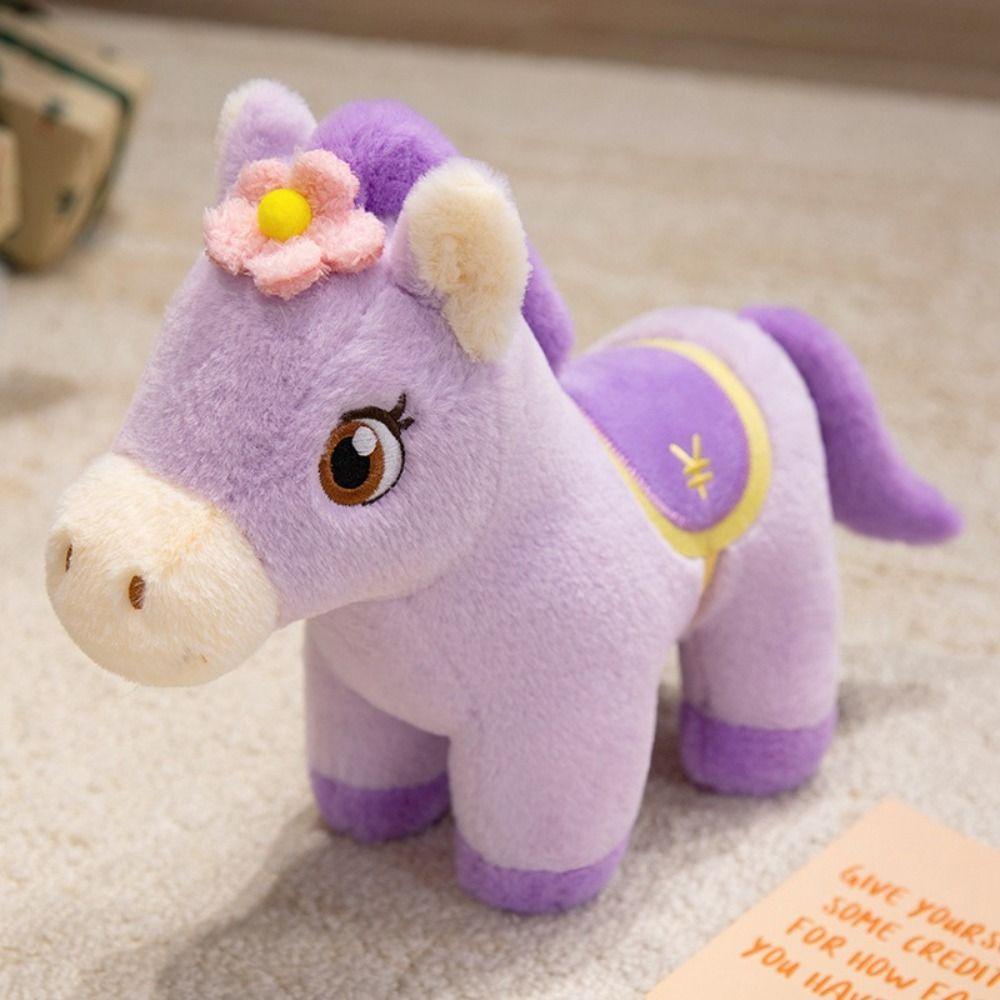 Cozy Stuffed Pony Plush Toys Cute Little Horse Cartoon Dollar Pony New Year Mascot Friends Gift