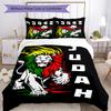 Rastafari Lion of Judah 3pcs Bedding Set Duvet Cover Closure Includes 1 Duvet Cover & 2 Pillowcases for All Seasons Bedroom Home Dorm Decor