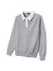 20TH HOLE Scallop Collar Long Sleeve Knit Women [Light Grey]
