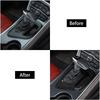 Center Gear Shift Panel Cover Decoration For Dodge Challenger  Carbon Fiber Look