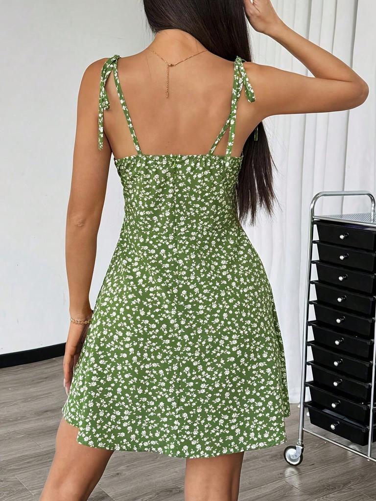 New sweet waist A-word foreign style short skirt European and American loose and thin casual dress