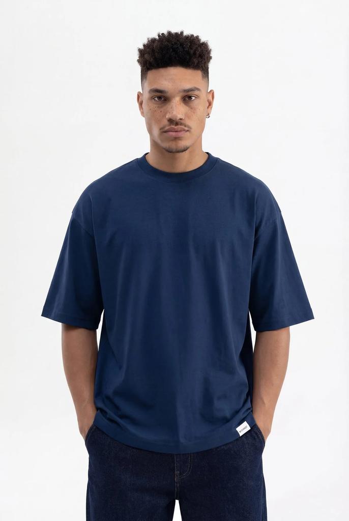 Men's Oversized Basic Machinist T-shirt – Indigo XS