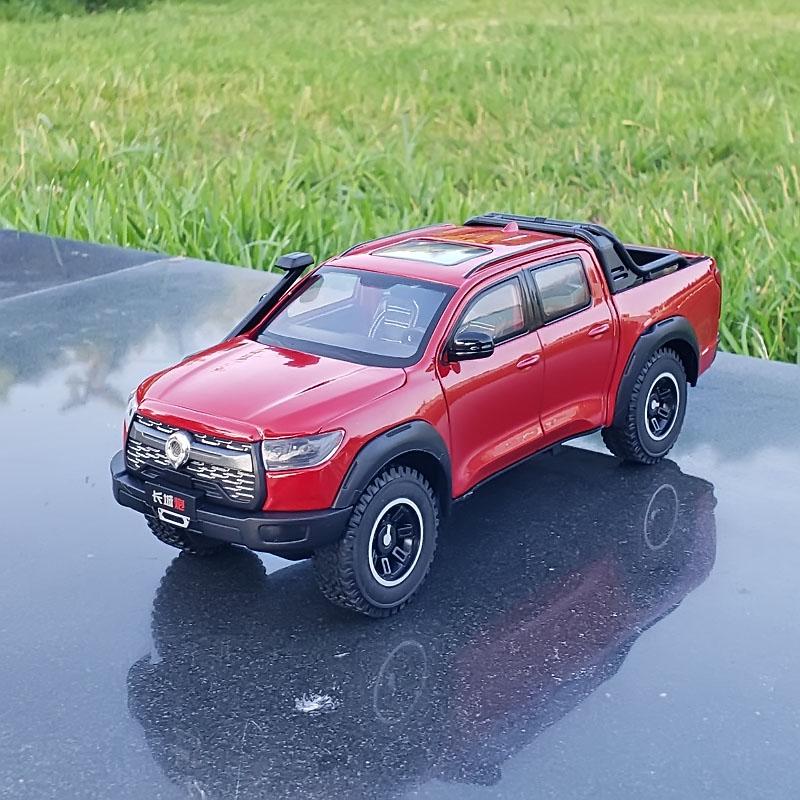 1:24 alloy die-cast pickup truck model simulation sound and light pull off road vehicle toy collection ornaments for boys gifts
