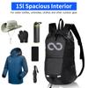 Colorful Led Backpack Riding Backpack Outdoor Hiking Backpack For Bike Riding Men Women Lightweight Backpack 15L Black