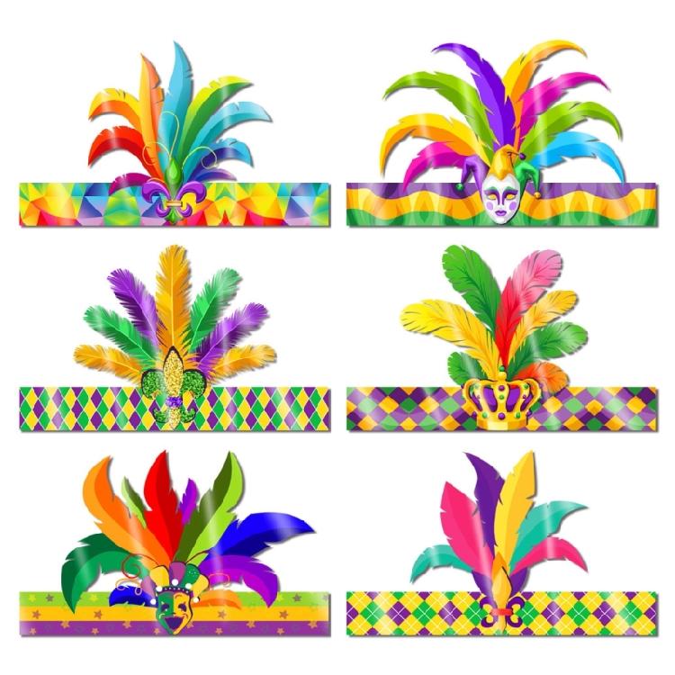 

Pack of 6 Elegant Paper Party Hats Elegant Head Ornament Enhances Any Celebration with Easy to Wear Designs 1