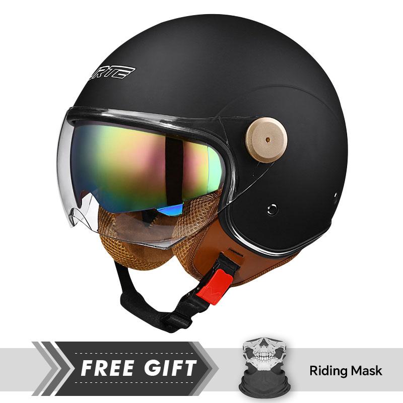 Men Women Retro Semi-open Helmets DOT ECE Open Face Helmets Motorcycle Accessories Cascos Para Motos 3/4 Open Half Helmet