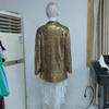 Damen Mehrfarbig Pailletten Langarm Mode Blazer 2025