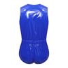 S-3XL Men Waterproof Adaptive Swim Bodysuit Sleeveless One Piece Front Button Side Zippers Leotard Easy Wear Leakproof Bathing Suit