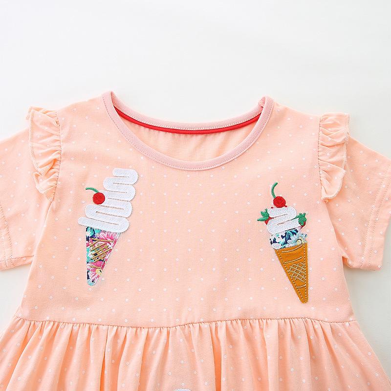 Summer New Arrival Girls' Dress Adorable Embroidered Children's Princess Dress Flared Sleeves for Younger and Older Children