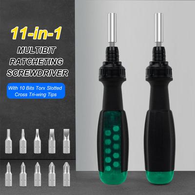 Cacciaviti multibit portatili 11 in 1 Cacciavite a cricchetto Cacciavite magnetico telescopico CR-V