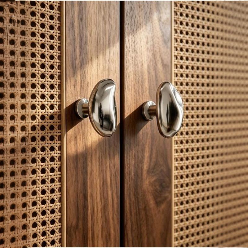 Titanium Silver Cabinet Knobs Heavy Duty Drawer Pulls for Dresser Cupboard Wardrobe Cafe Office Home Furniture Renovation