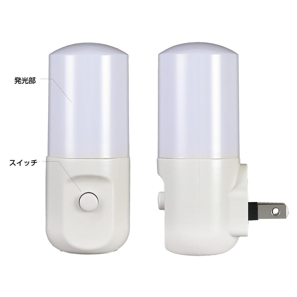 ELPA LED Sensor Light (WhitePlug-in Type) with Switch PM-LSW1(W)