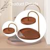 Decorative Wooden Jewelry Organizer 2 Tier Necklace Display Stand for Bathroom Countertop and Drawer Storage
