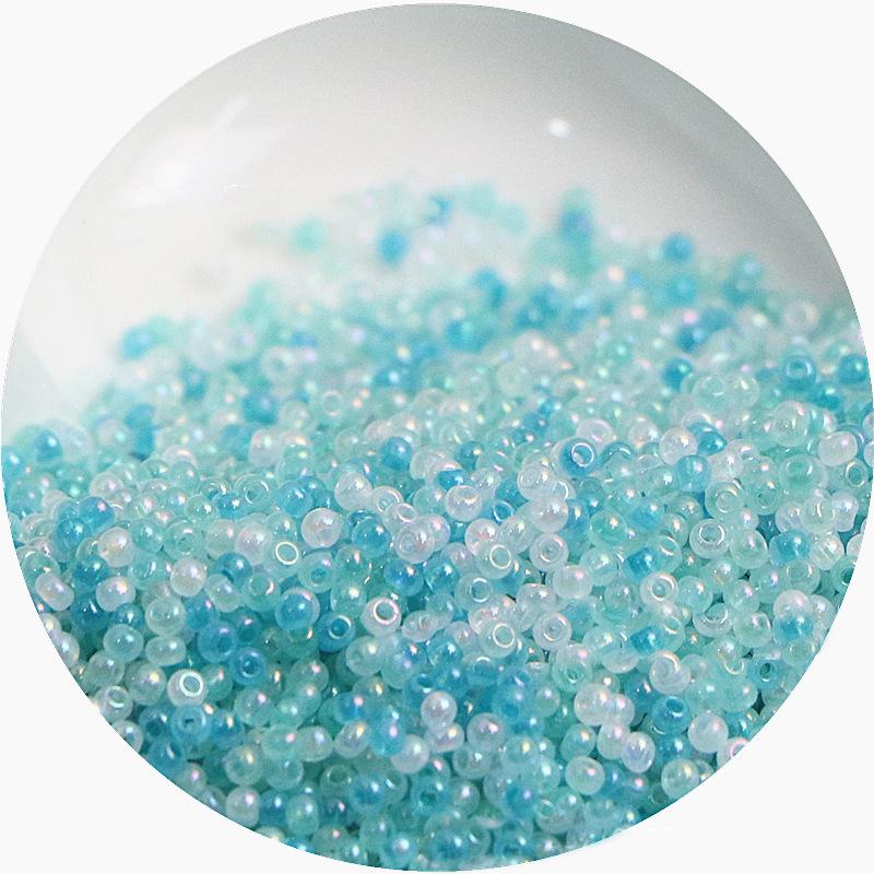 2mm Irisierende Glas-Samenperlen: Cremige Wolke für DIY Schmuck & Armbänder
