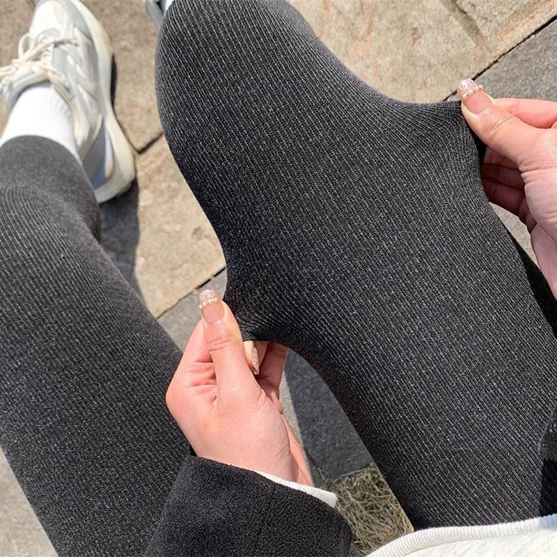 Winter Women'S Grey Tights Wool Cashmere Warm Thicken Stockings Pantyhose Lingerie Thermal High Waisted Elastic Hosiery Leggings