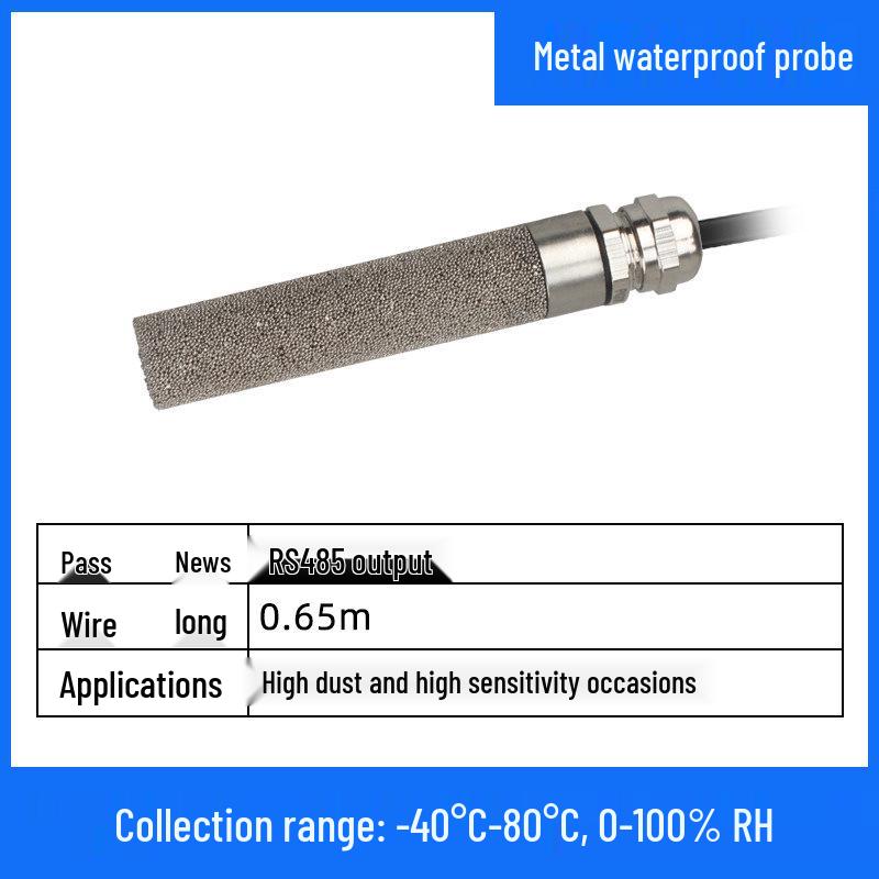 RS485 Temperature and Humidity Sensor: Real-time Monitoring, High-Temperature, Dustproof Probe Transmitter